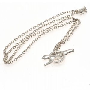 arsenal fc silver plated pendant & chain gn