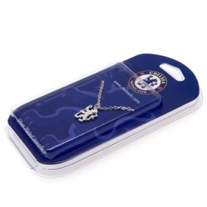 chelsea fc silver plated pendant & chain ln