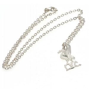 liverpool fc silver plated pendant & chain lb