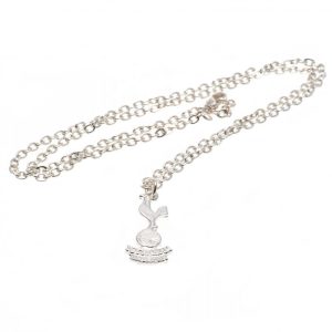tottenham hotspur fc silver plated pendant & chain