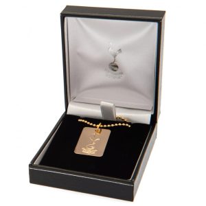 tottenham hotspur fc gold plated dog tag & chain