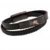 liverpool fc black ip leather bracelet