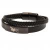 liverpool fc black ip leather bracelet