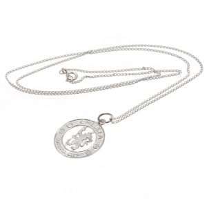 chelsea fc sterling silver pendant & chain cr