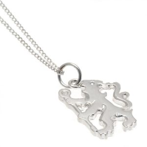 chelsea fc sterling silver pendant & chain ln
