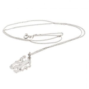 chelsea fc sterling silver pendant & chain ln