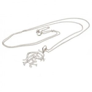 rangers fc sterling silver pendant & chain large