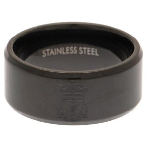 liverpool fc black ip ring medium