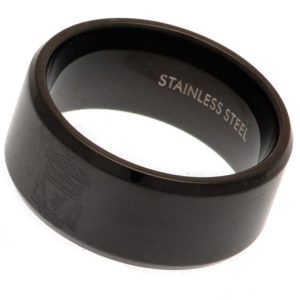 liverpool fc black ip ring medium