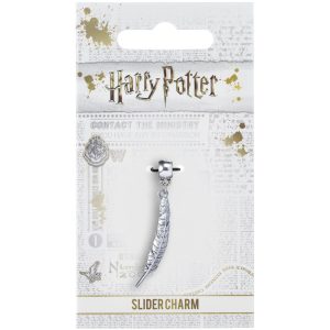 harry potter silver plated feather quill charm