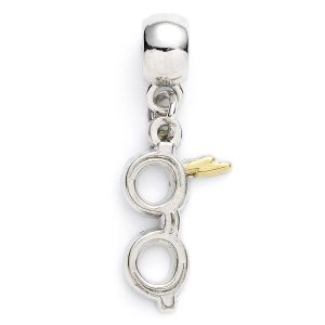 harry potter silver plated harry glasses charm