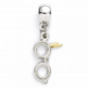 harry potter silver plated harry glasses charm