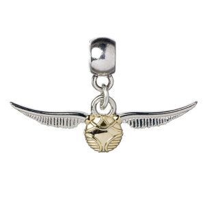 harry potter silver plated golden snitch charm