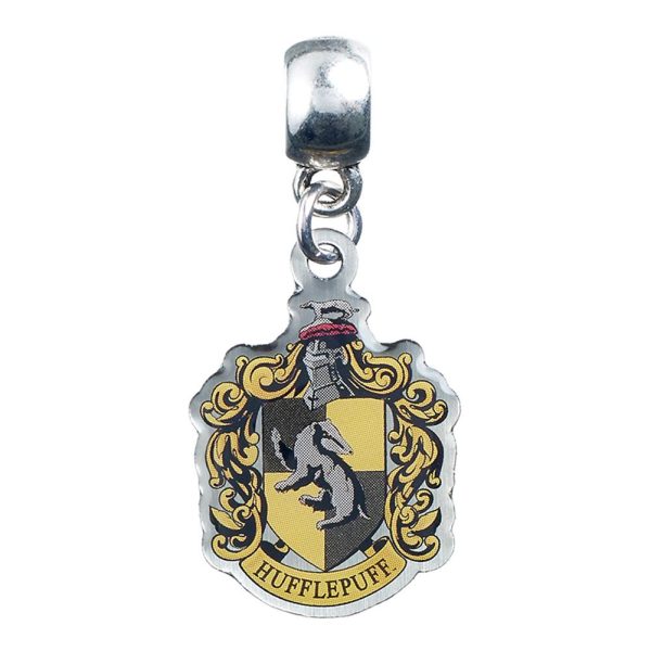 harry potter silver plated hufflepuff charm
