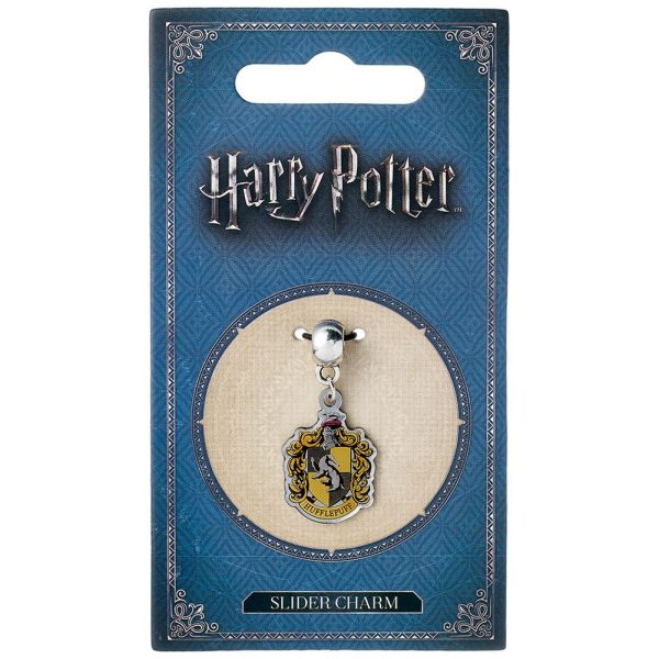 harry potter silver plated hufflepuff charm