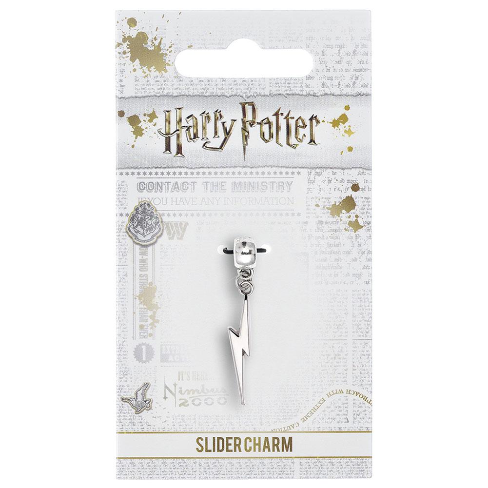 harry potter silver plated lightning bolt charm