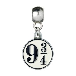 harry potter silver plated 9 & 3 quarters charm