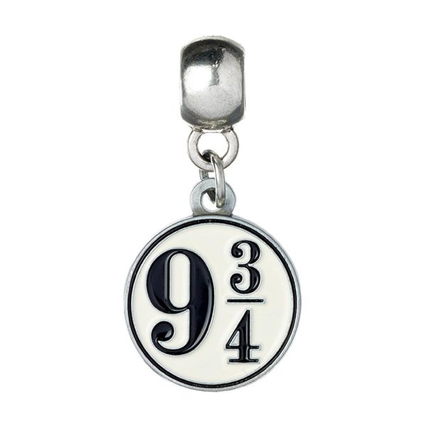 harry potter silver plated 9 & 3 quarters charm