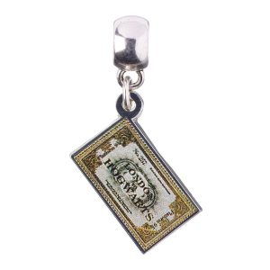 harry potter silver plated ticket charm