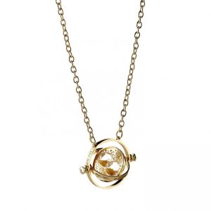 harry potter gold plated spinning time turner necklace