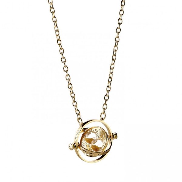 harry potter gold plated spinning time turner necklace