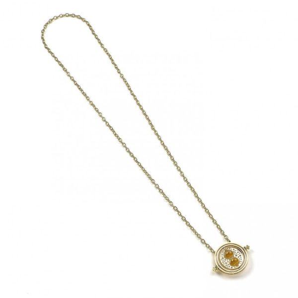 harry potter gold plated spinning time turner necklace