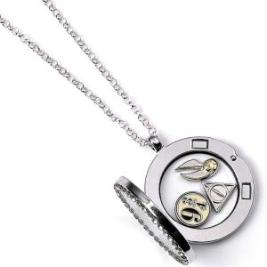 harry potter silver plated charm locket necklace
