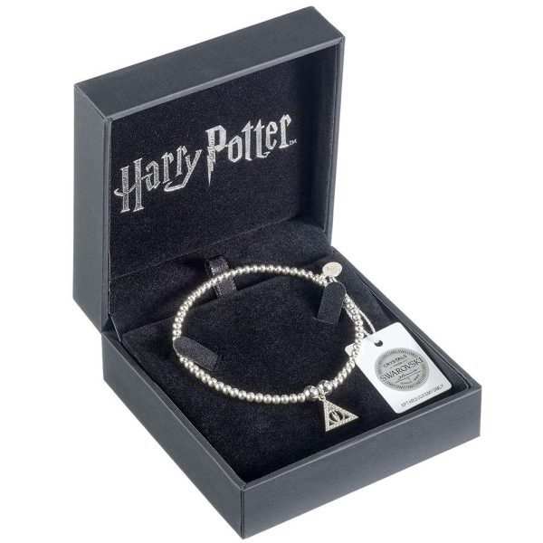 harry potter sterling silver crystal bracelet deathly hallows