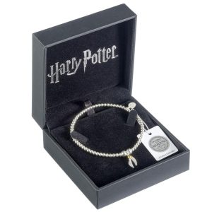 harry potter sterling silver crystal bracelet golden snitch