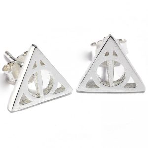harry potter sterling silver earrings deathly hallows