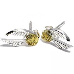 harry potter sterling silver earrings golden snitch