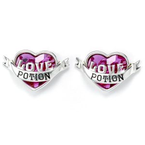 harry potter sterling silver crystal earrings love potion