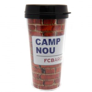 fc barcelona street sign travel mug