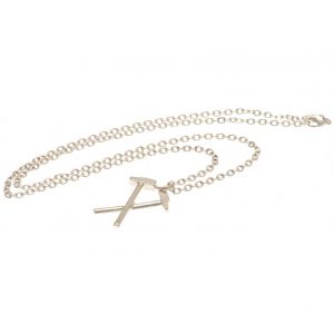west ham united fc silver plated pendant & chain hm
