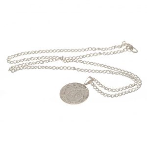 chelsea fc silver plated pendant & chain xl
