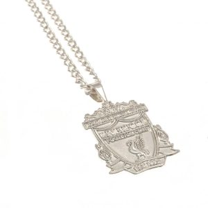 liverpool fc silver plated pendant & chain xl