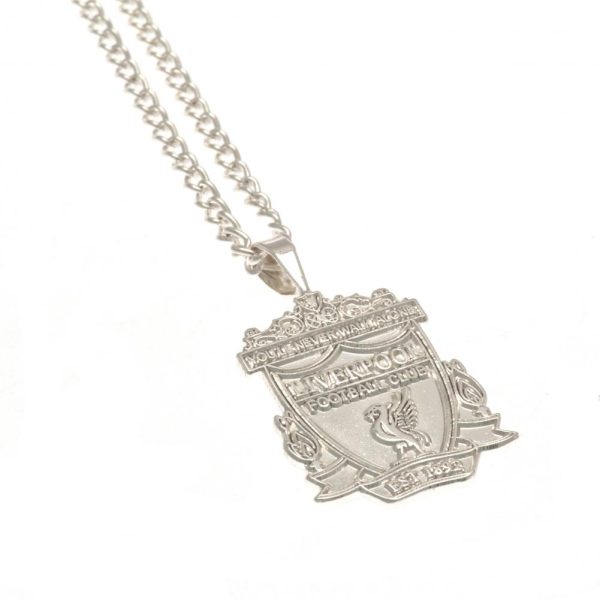 liverpool fc silver plated pendant & chain xl