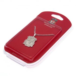 liverpool fc silver plated pendant & chain xl