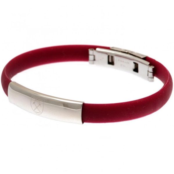 west ham united fc colour silicone bracelet