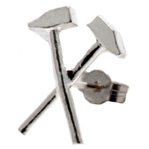 west ham united fc sterling silver stud earring