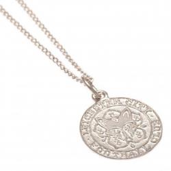 leicester city fc sterling silver pendant & chain