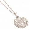 leicester city fc sterling silver pendant & chain