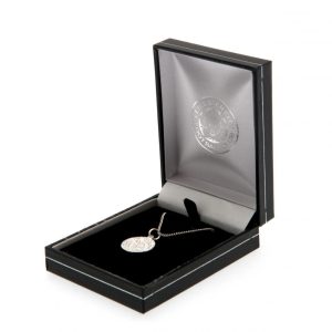 leicester city fc sterling silver pendant & chain