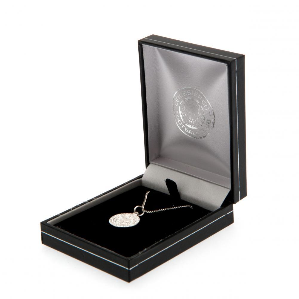 leicester city fc sterling silver pendant & chain