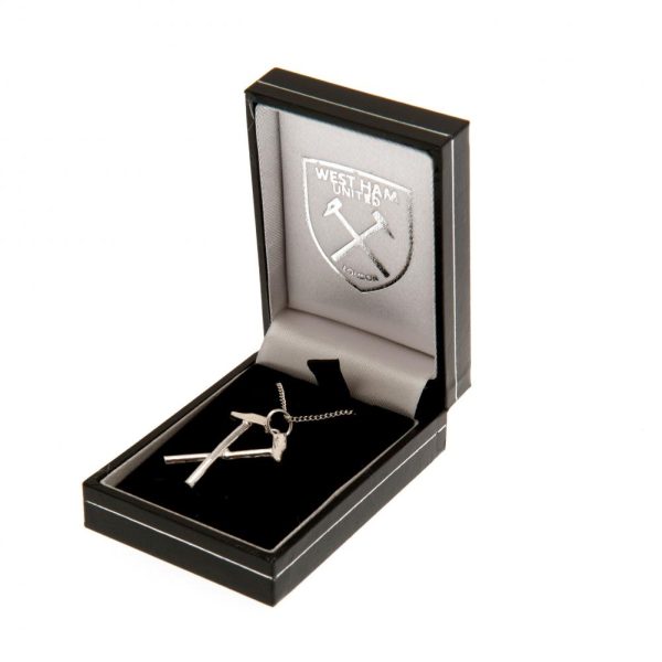 west ham united fc sterling silver pendant & chain hm