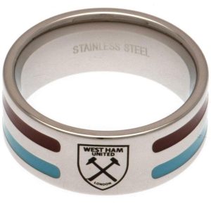 west ham united fc colour stripe ring medium