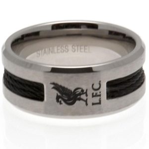 liverpool fc black inlay ring large