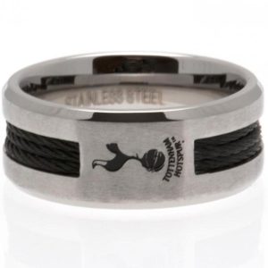 tottenham hotspur fc black inlay ring medium