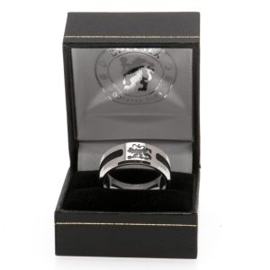 chelsea fc black inlay ring small