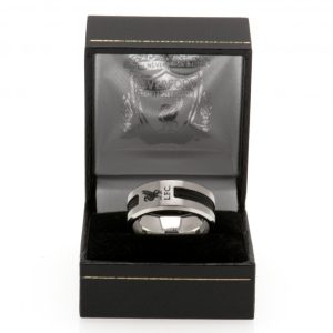 liverpool fc black inlay ring medium